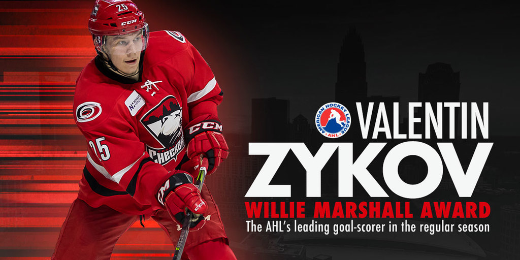Valentin Zykov wins AHL goal scoring title