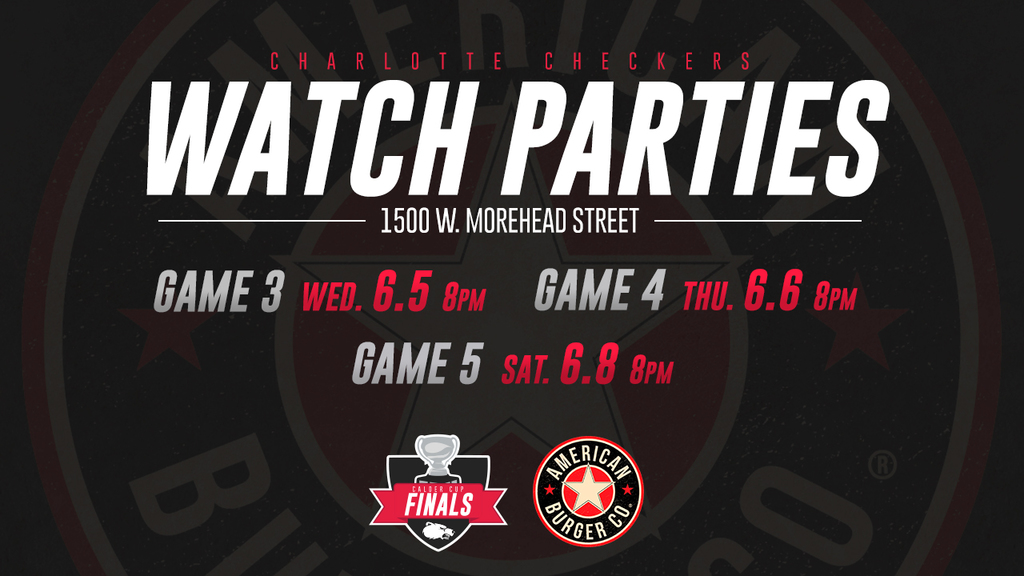 Charlotte Checkers Watch Parties at the Burger Company