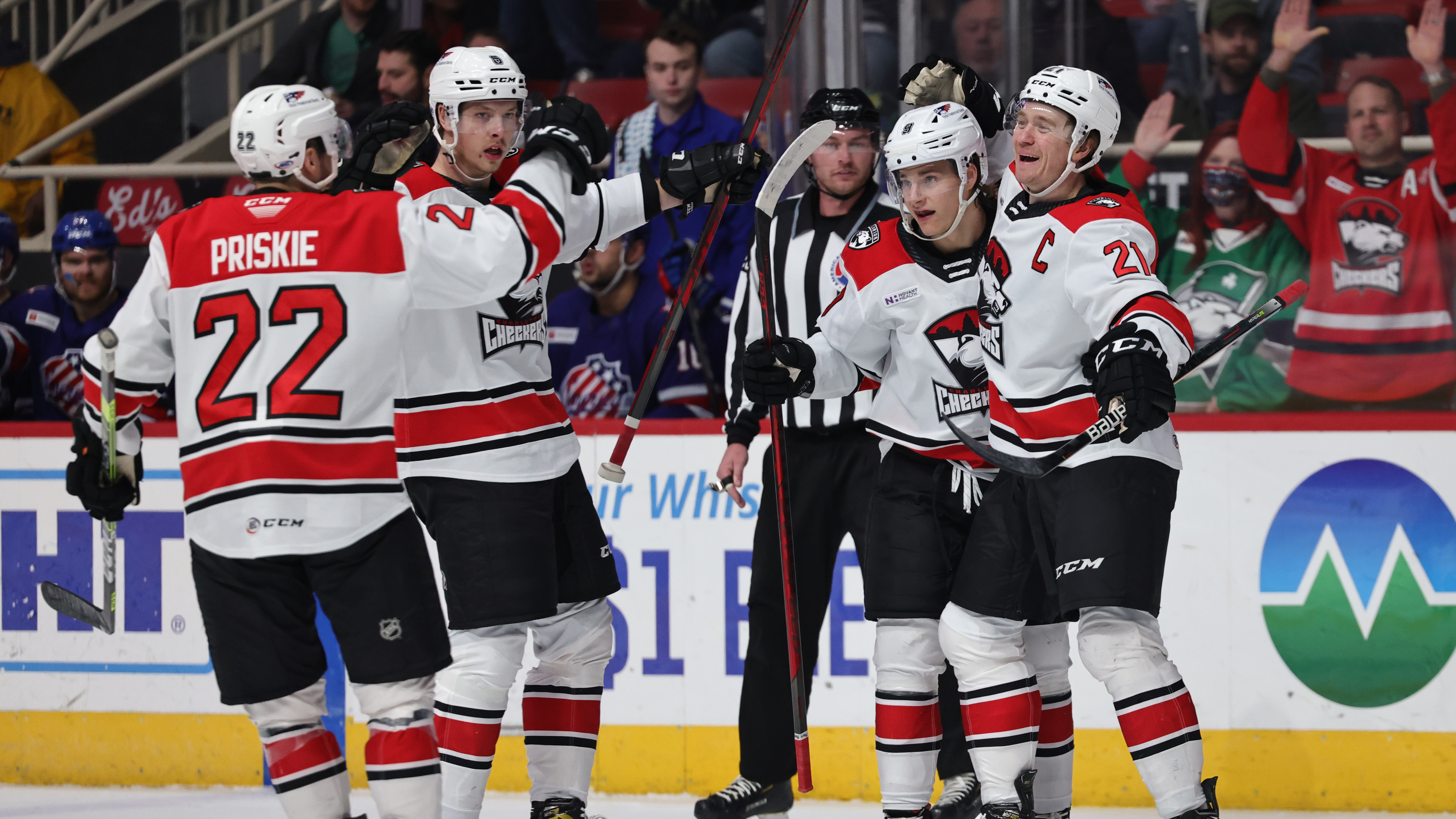 Checkers Set Franchise Record in 11-1 Drubbing of Rochester - Charlotte Checkers Hockey