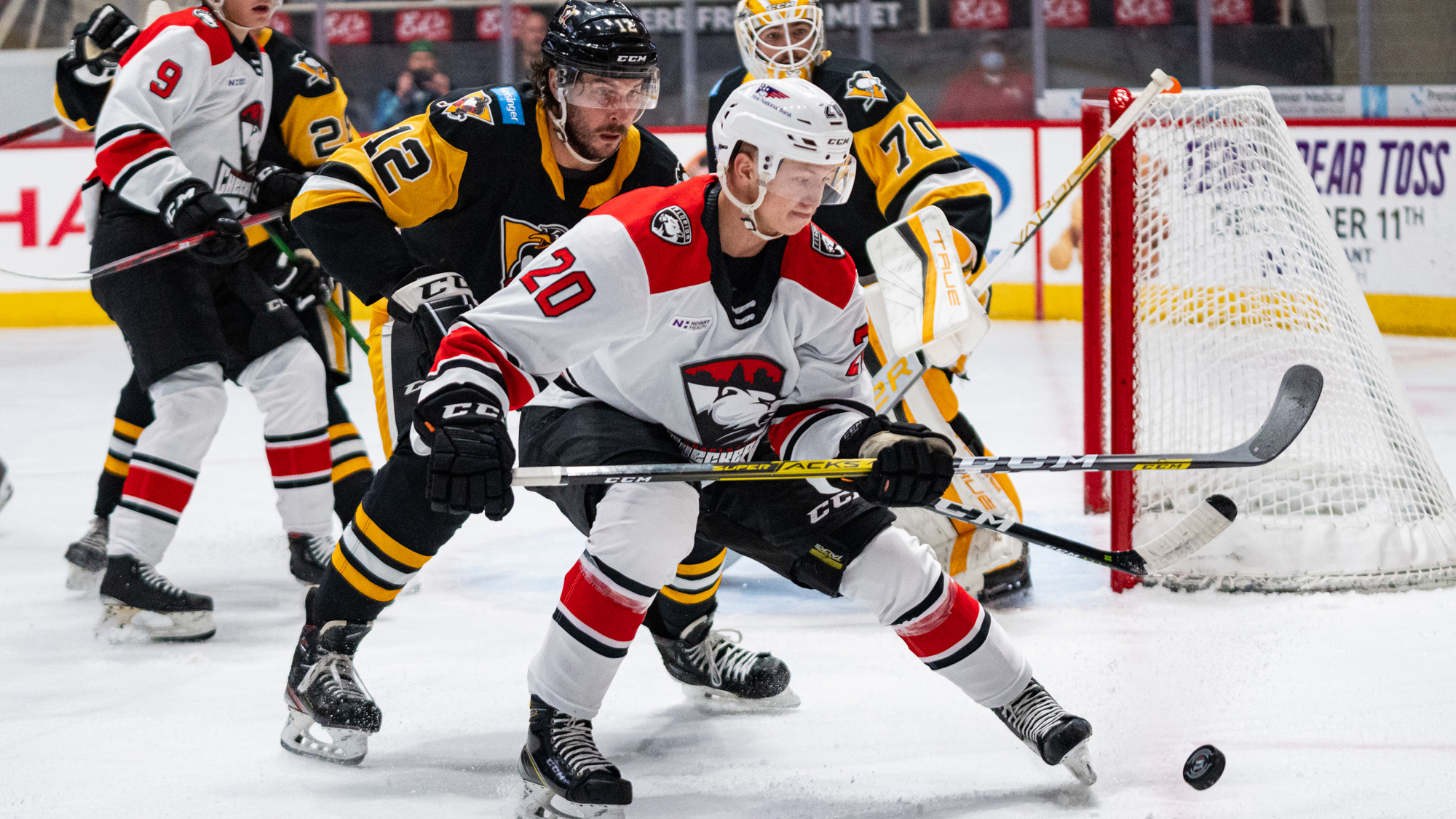 PENGUINS LOSE REMATCH TO CHECKERS, 4-1