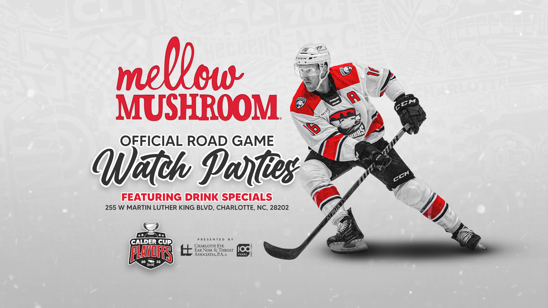 Watch Parties for Playoff Road Games at Mellow Mushroom - Charlotte Checkers Hockey
