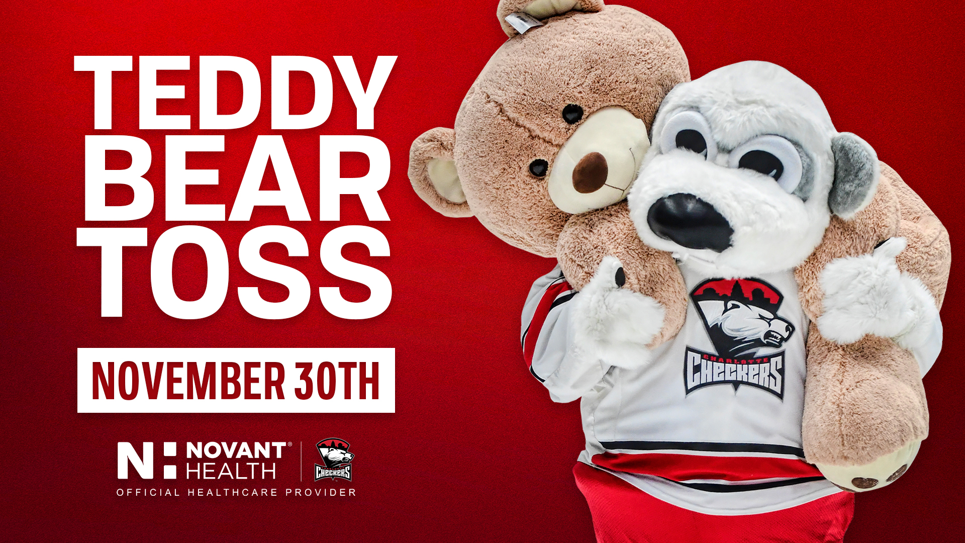 Teddy Bear Toss Set for Nov. 30 - Charlotte Checkers Hockey ...