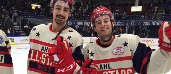 Trevor Carrick and Derek Ryan win the AHL All Star Challenge