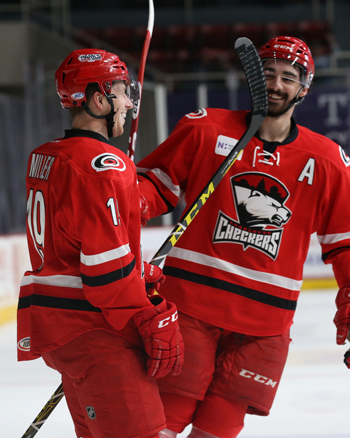 Andrew Miller and Trevor Carrick celebrate