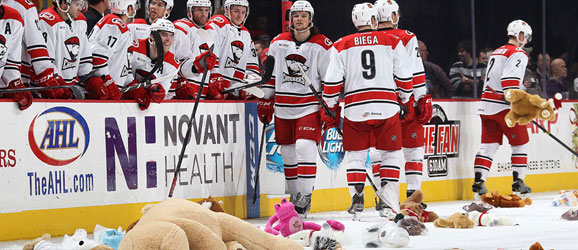 Charlotte Checkers Teddy Bear Toss