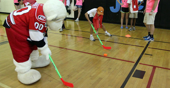 Charlotte Checkers I.C.E. Team at Camp SOAR