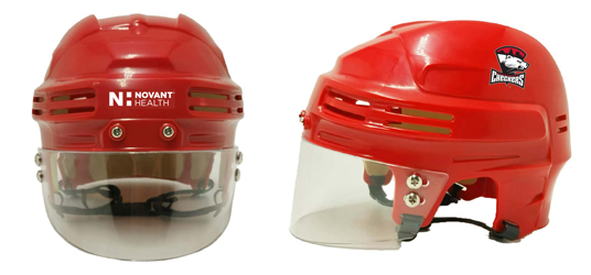 Charlotte Checkers mini helmet giveaway